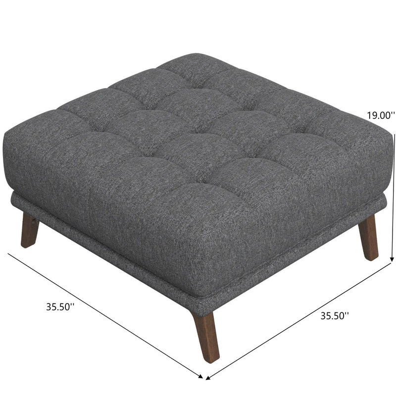 Addison - Square Upholstered Ottoman by HouseOfZazla