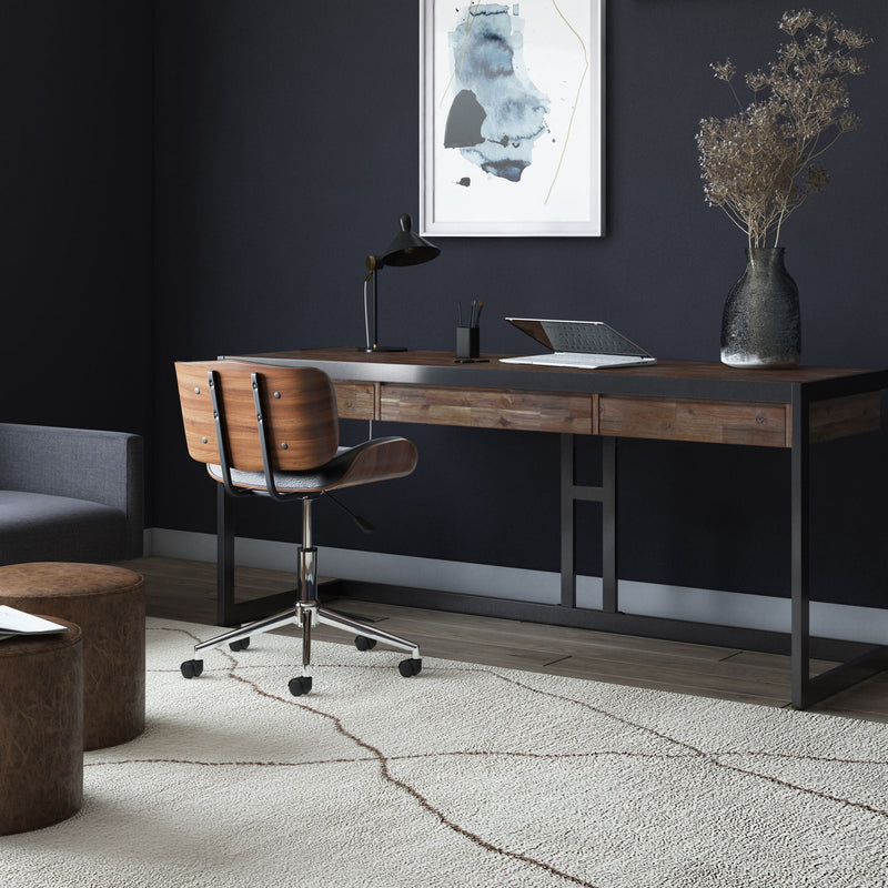 Erina - Large Desk - Rustic Natural Aged Brown by HouseOfZazla
