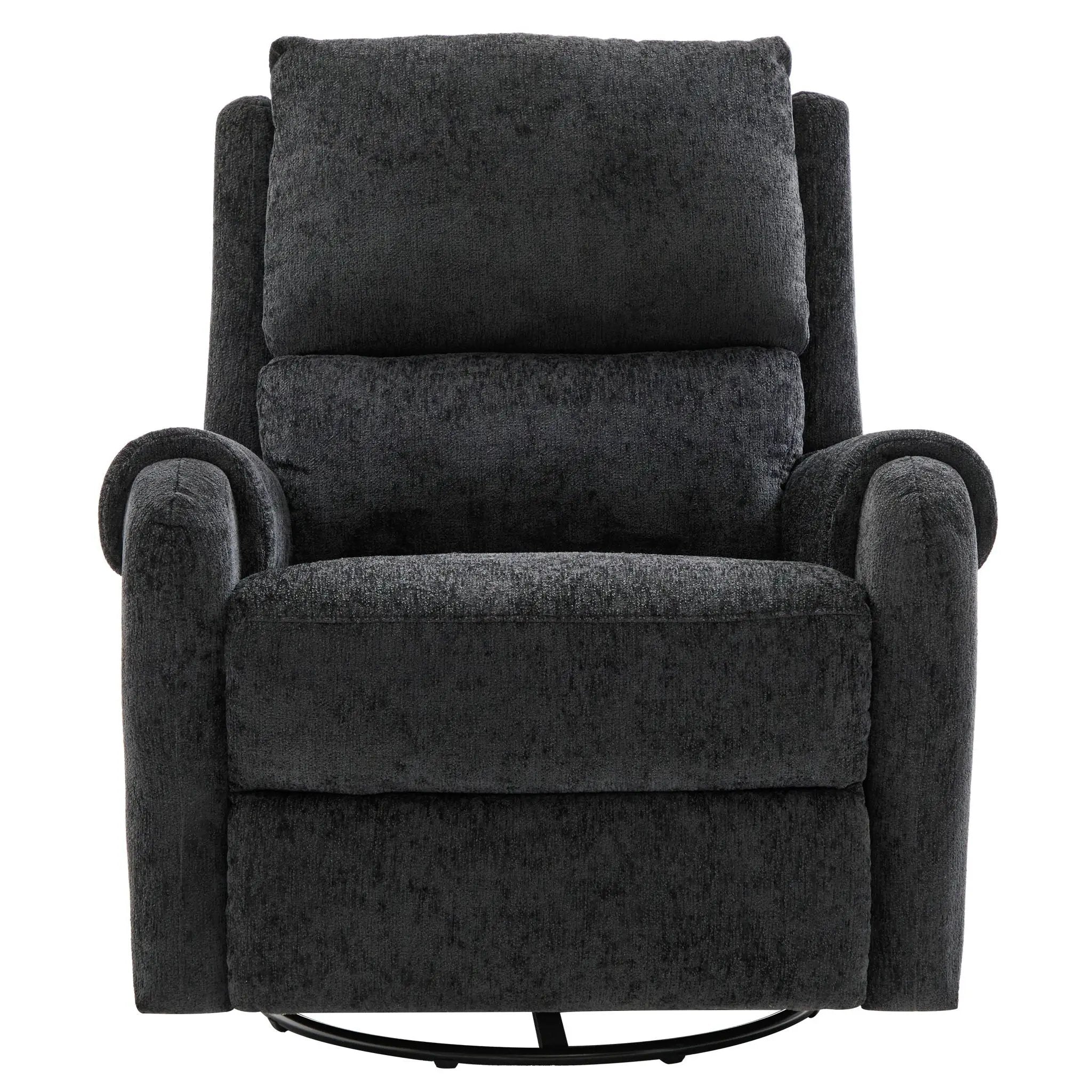 Manual Recliner Massage Chair With Swivel Rocker, 8 Massage Modes, Side Storage Pocket by HouseOfZazla