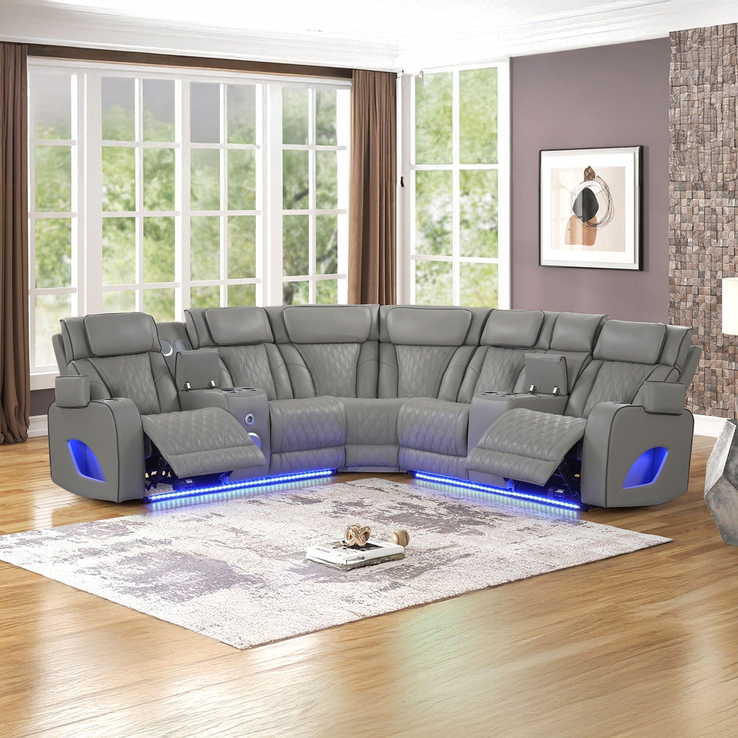 Fortuner - Power Recliner Sectional Sofa by HouseOfZazla