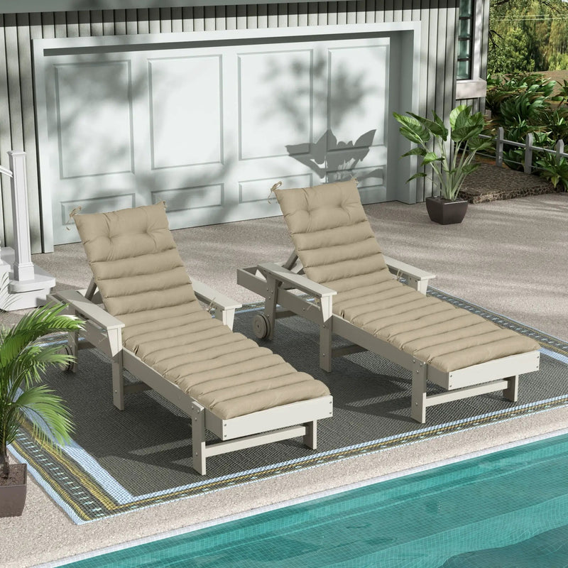 2 Piece Outdoor Chaise Lounge Chair Cushion Set by HouseOfZazla