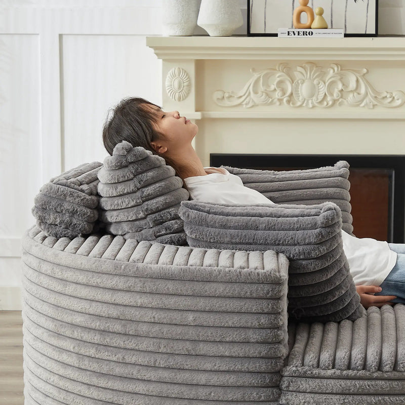 55' Corduroy Sponge Single Sofa by HouseOfZazla