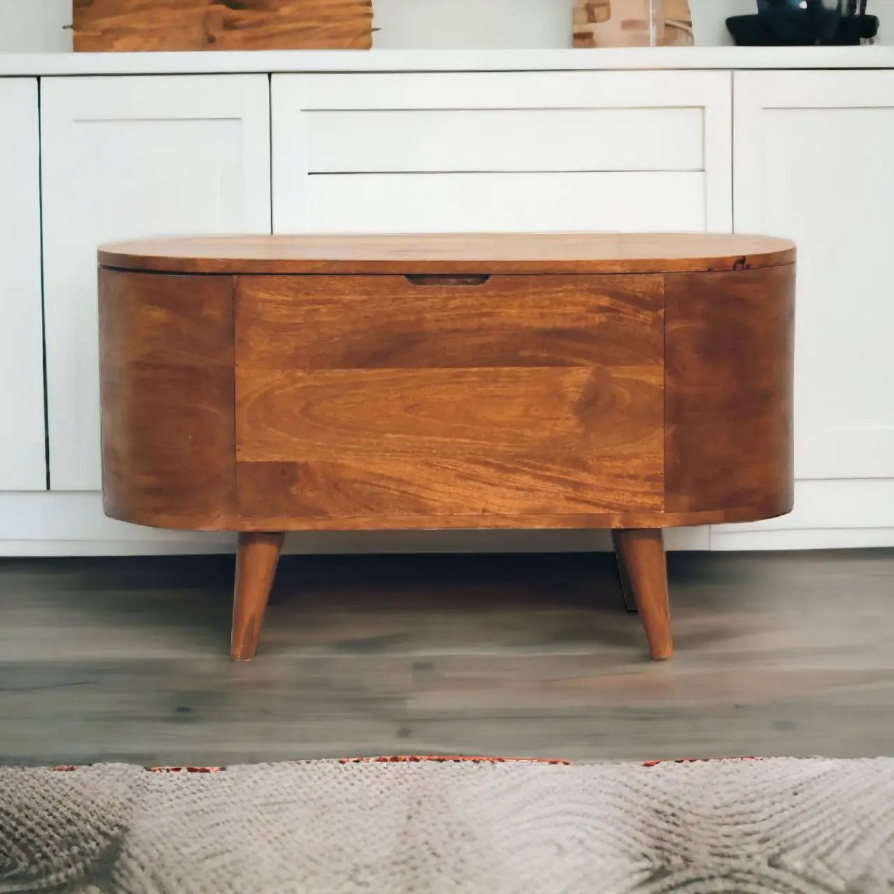 Rounded Lid Up Blanket Box by Unique Piece Furniture
