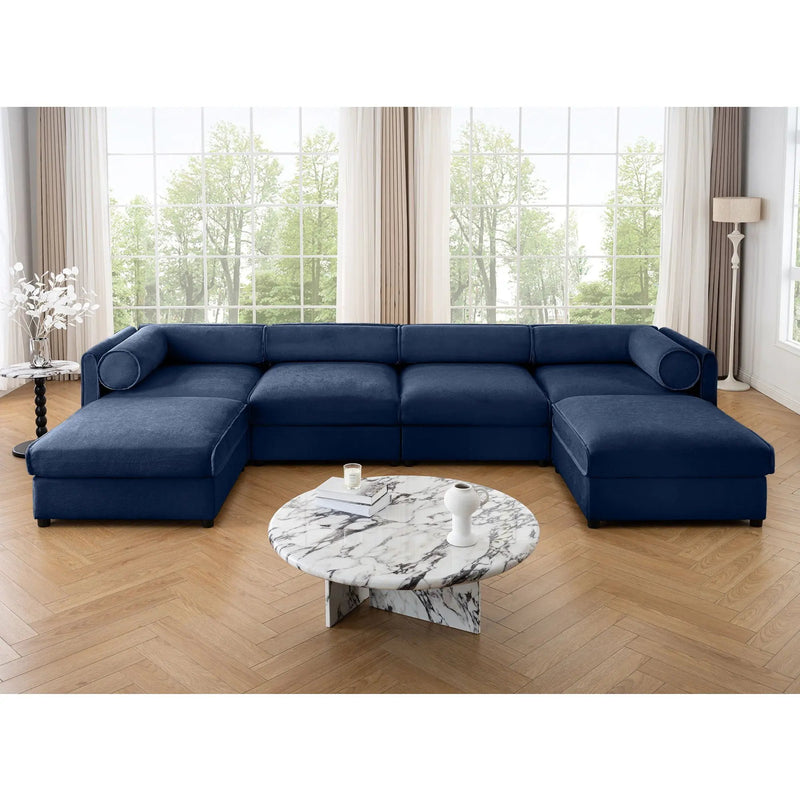 Contemporary Elegant Sofa With Storage And Ottoman by HouseOfZazla