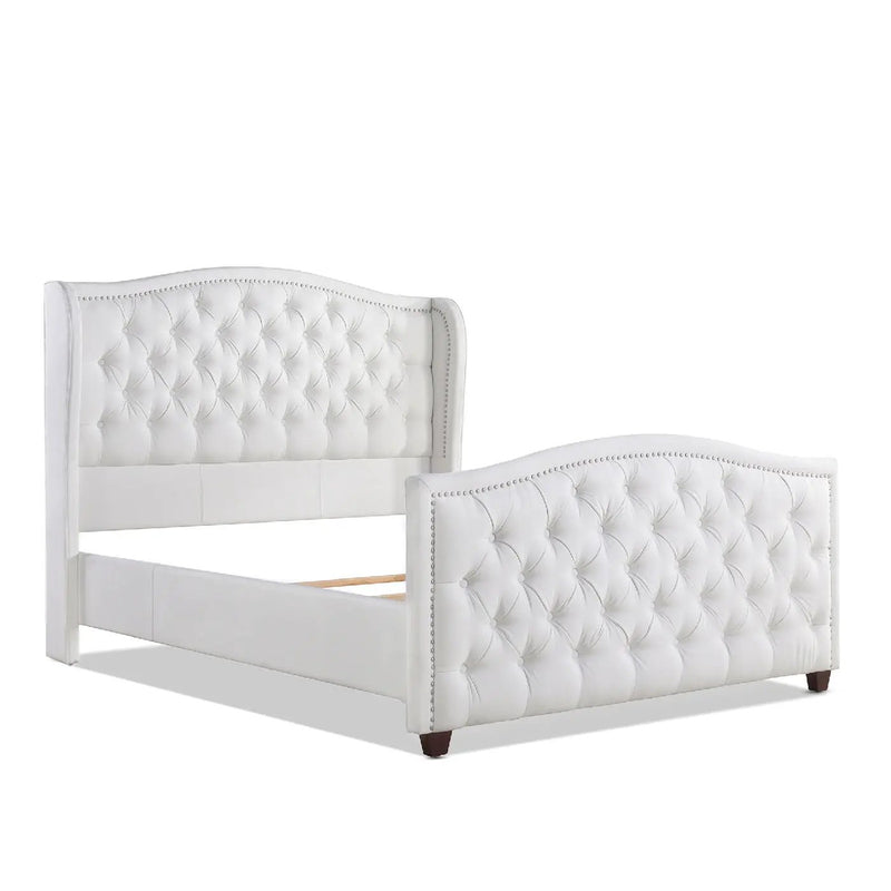 Marcella - Upholstered Shelter Headboard Bed Set by Unique Piece Furniture