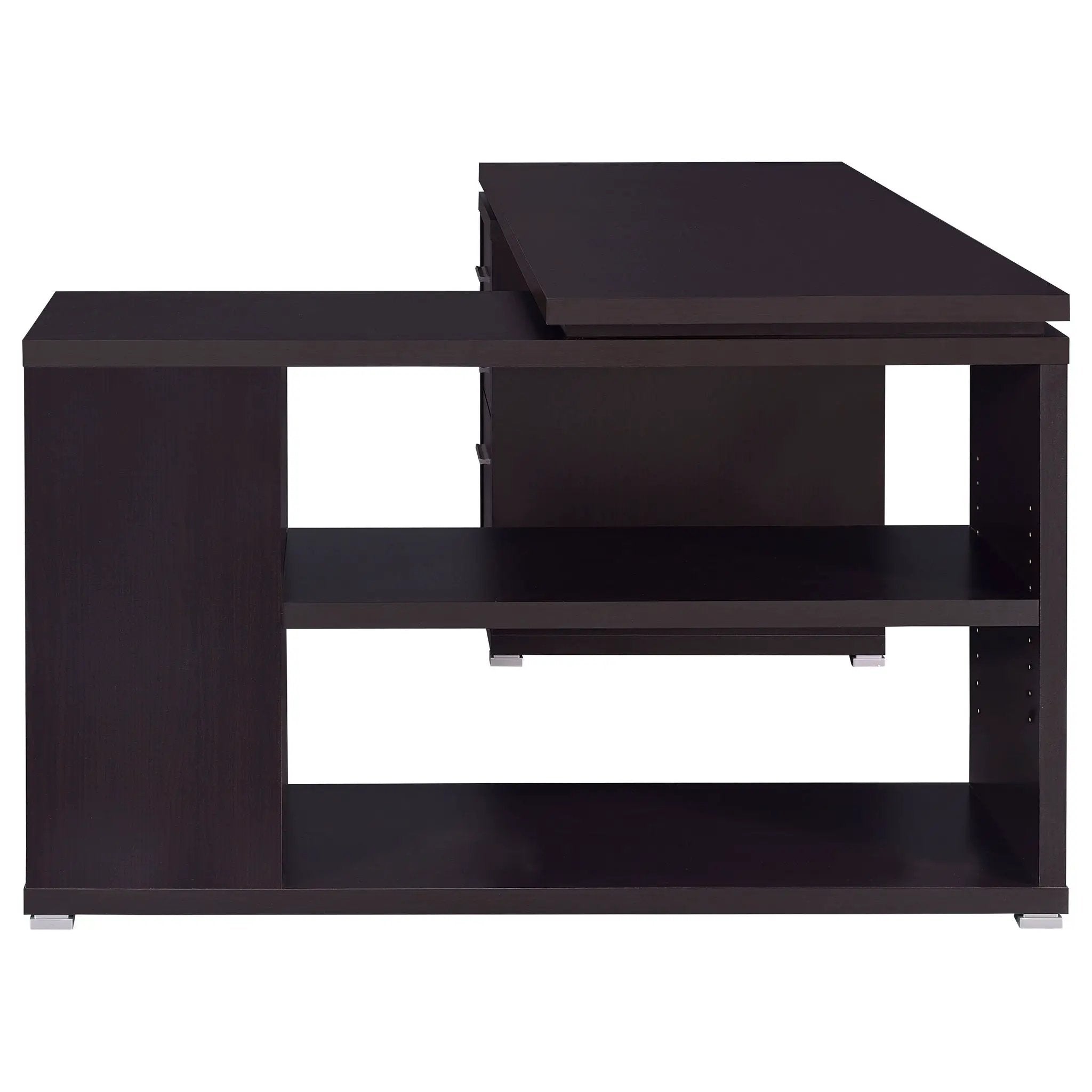 Yvette 60-inch 3-drawer L-Shape Computer Desk Cappuccino by Unique Piece Furniture