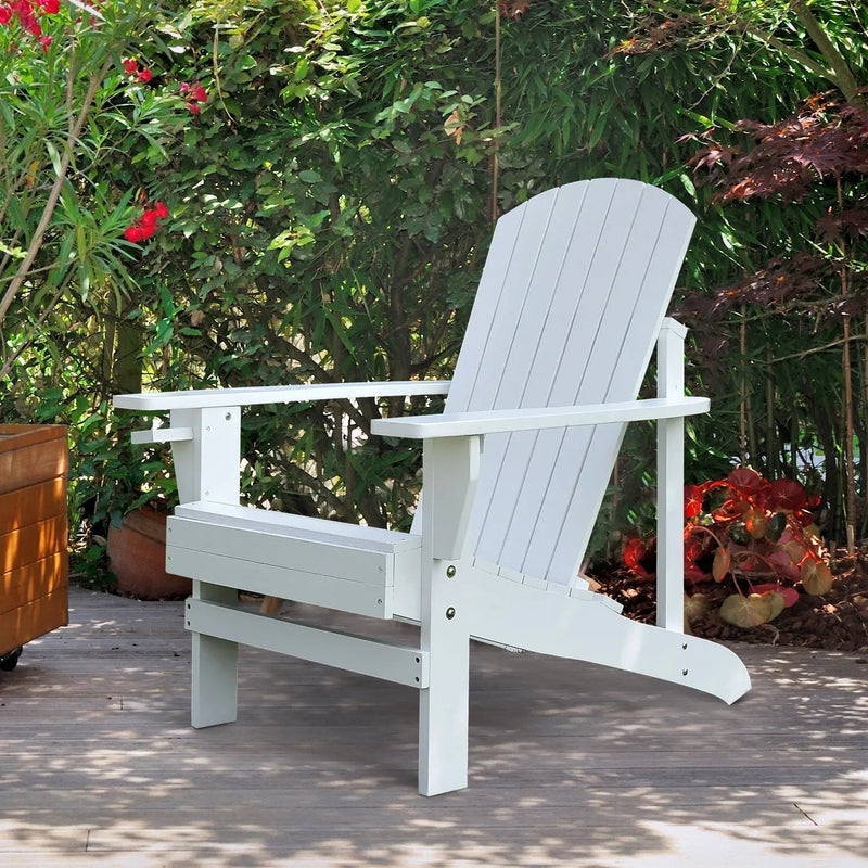 Classic Wood Adirondack Chair with Cupholder by HouseOfZazla