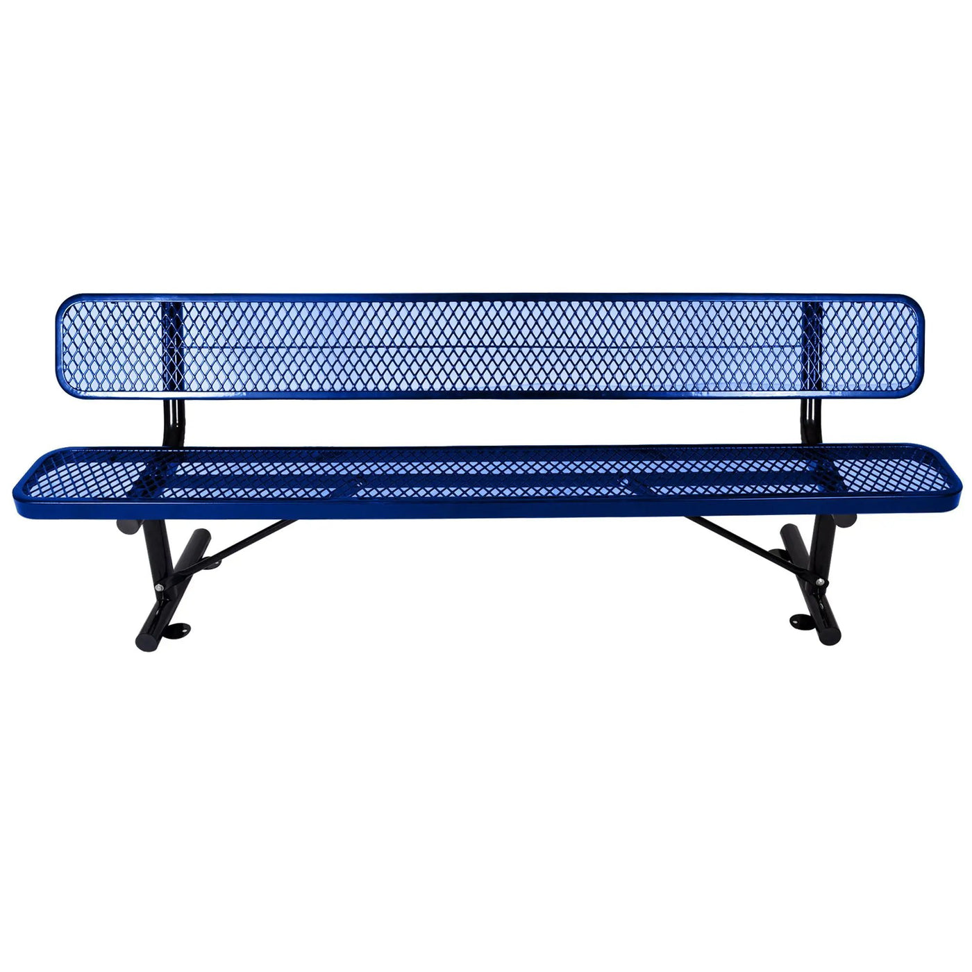 6' Outdoor Steel Bench With Backrest by Unique Piece Furniture