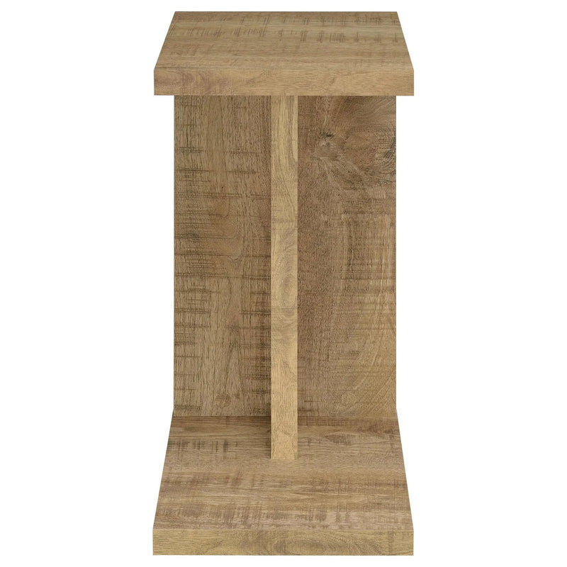 Clower Engineered Wood C-Shaped Sofa Side Table Mango by Unique Piece Furniture