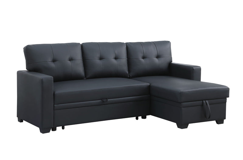Upholstered Pull Out Sectional Sofa With Chaise by HouseOfZazla