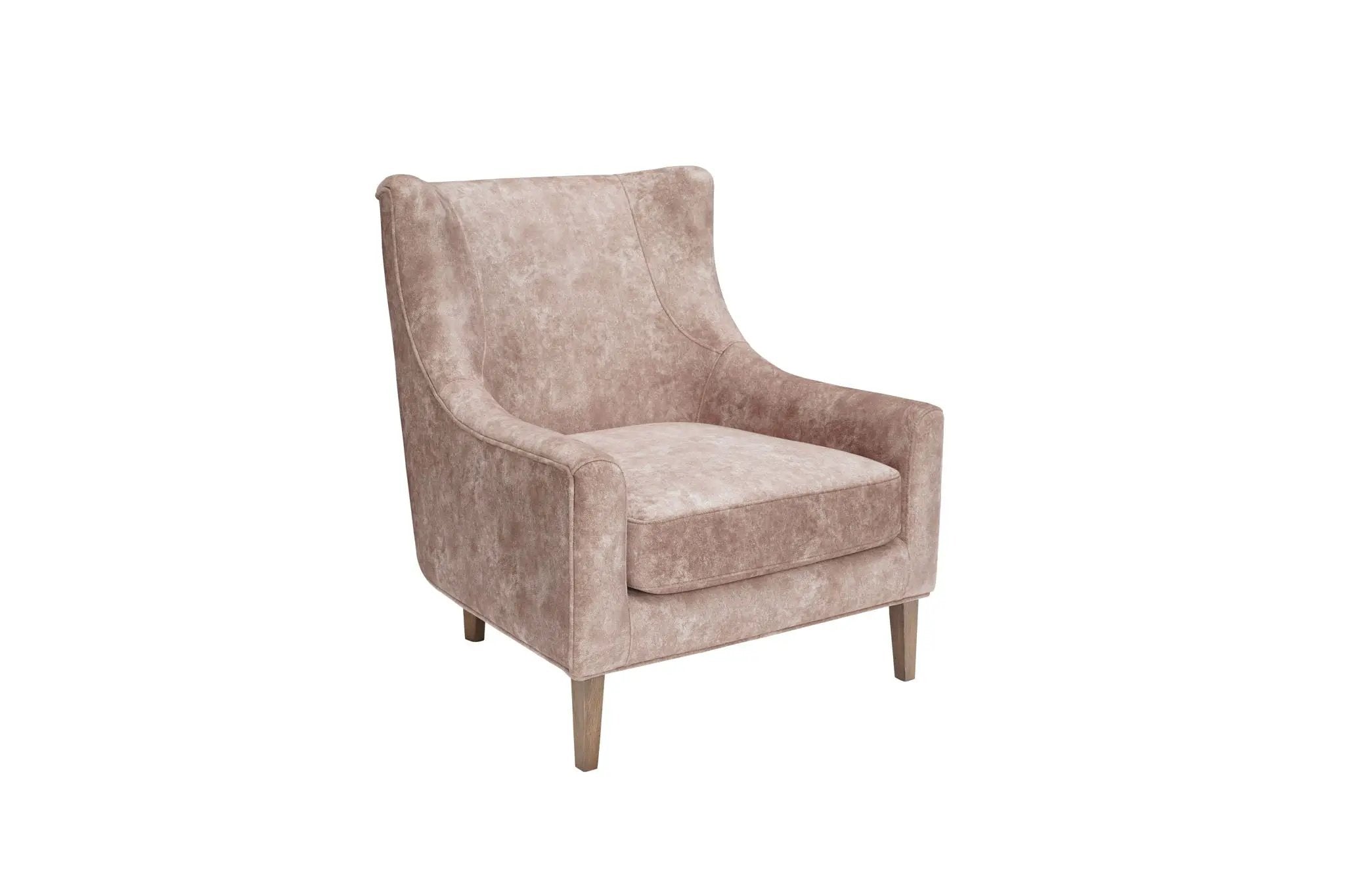 Hi Back Accent Chair - Light Brown by Unique Piece Furniture