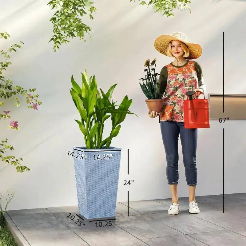 Plants Box Set of 3 Tall Planters by HouseOfZazla