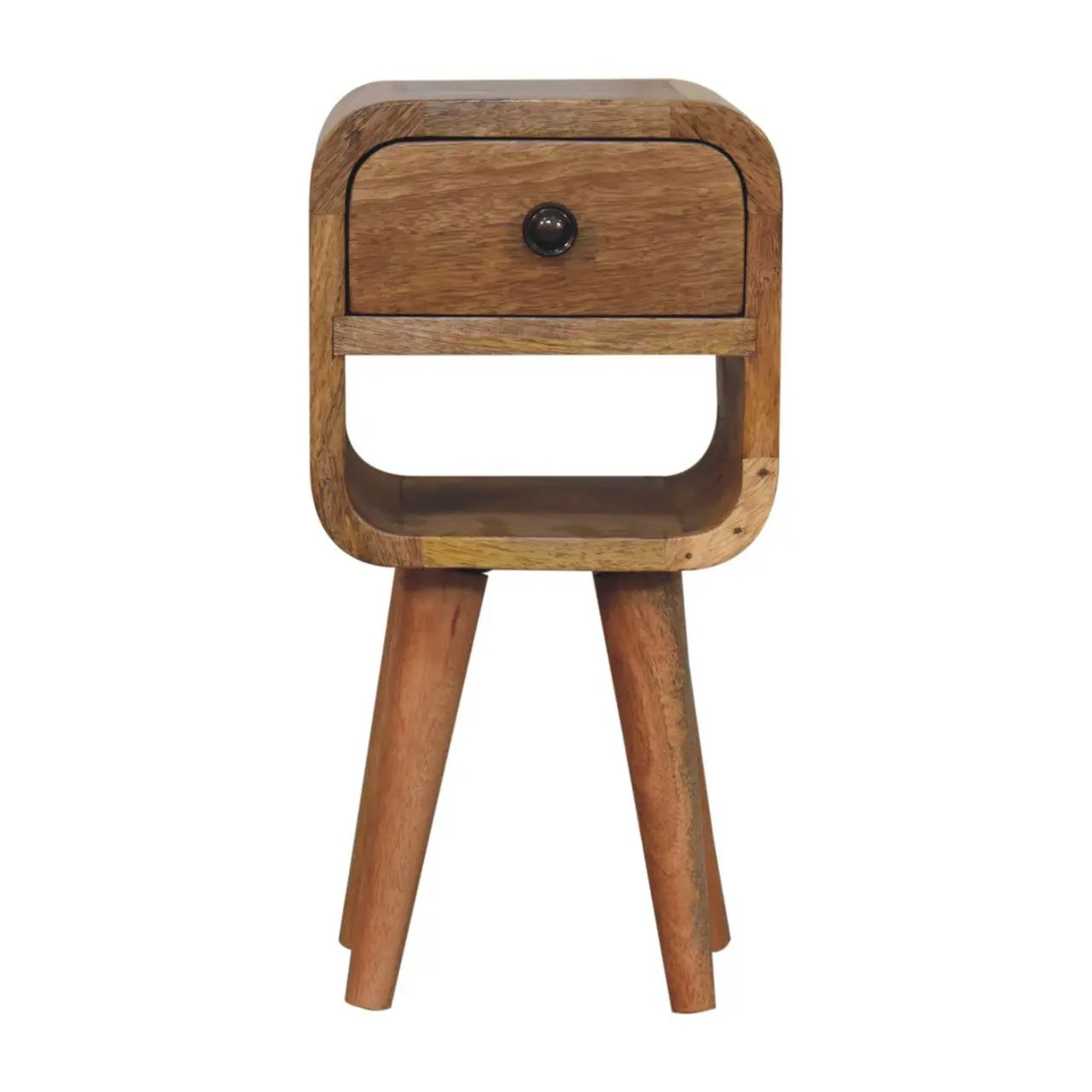 Mini California Curved Nightstand Wth Lower Slot by Unique Piece Furniture