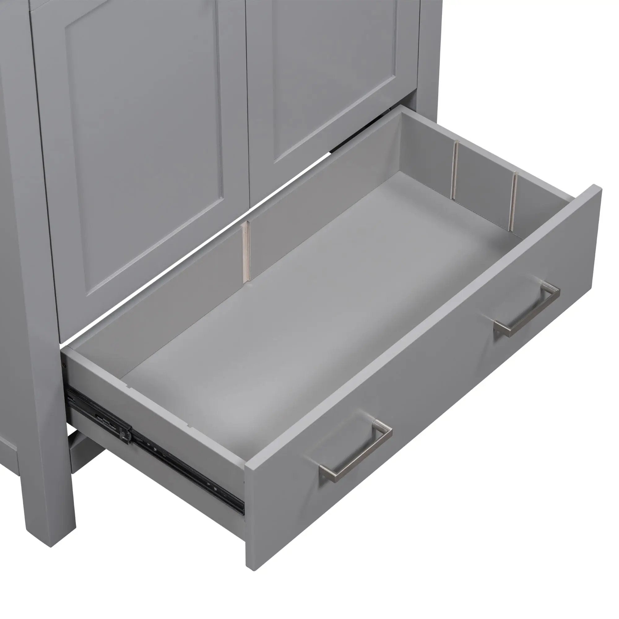Bathroom Vanity With Single Sink, Combo Cabinet Undermount Sink, Bathroom Storage Cabinet With Two Doors And A Drawer, Soft Closing, Multifunctional Storage, Solid Wood Frame by HouseOfZazla