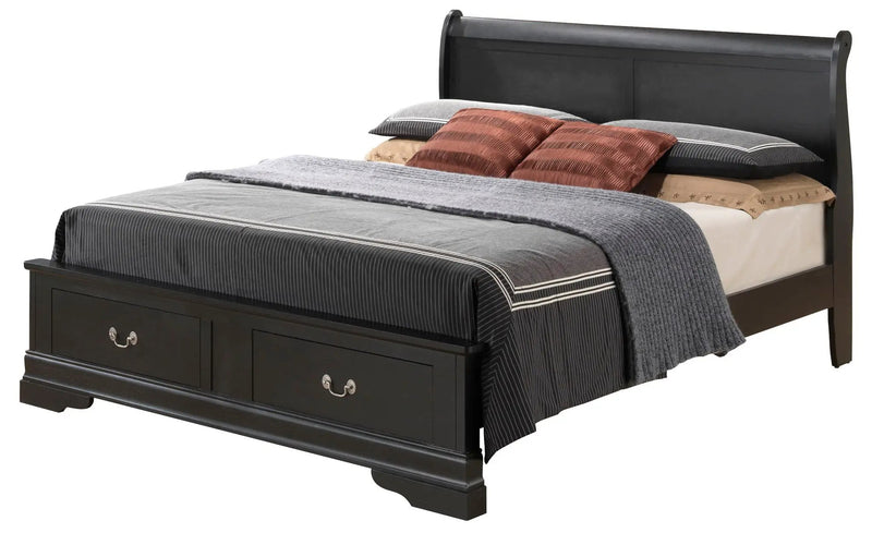 Upholstered Panel Sleigh Bed Design by HouseOfZazla