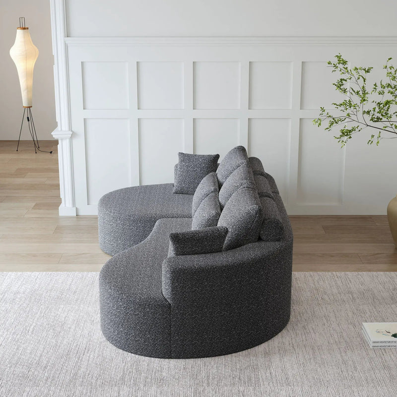 Curved Oversized Sectional Sofa With Extra Deep Seat by HouseOfZazla