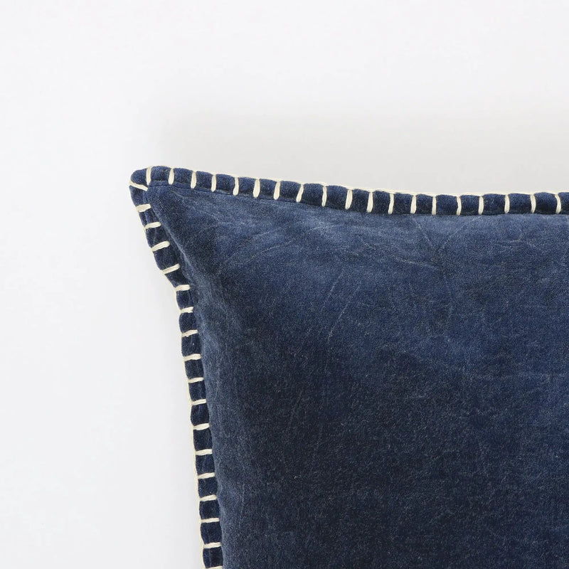 Olivia Stonewashed Velvet Pillow – 19" Square by HouseOfZazla