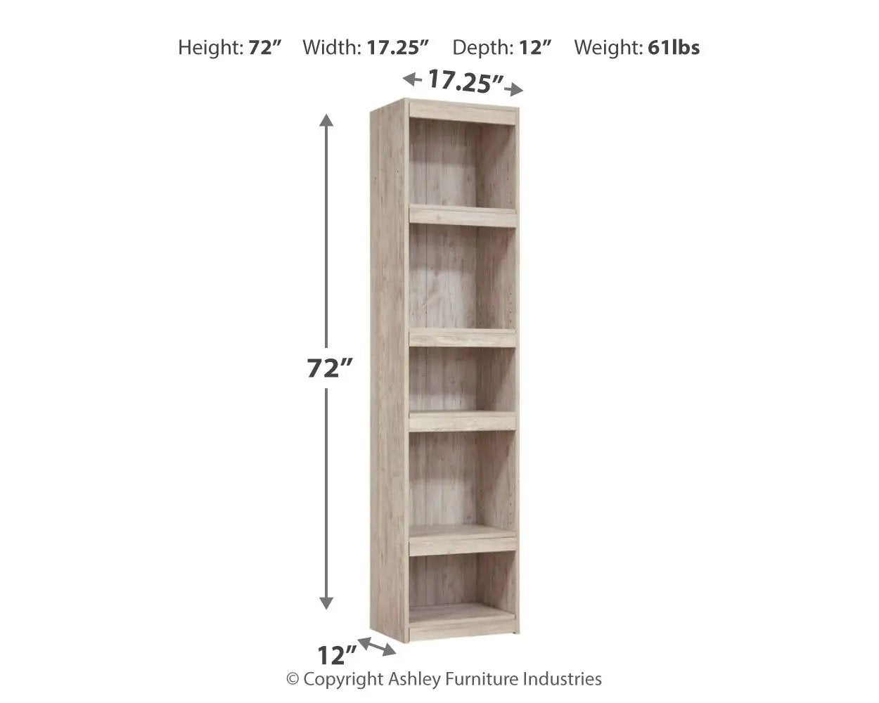 Willowton - Pier - 4 Shelves - Whitewash by Unique Piece Furniture