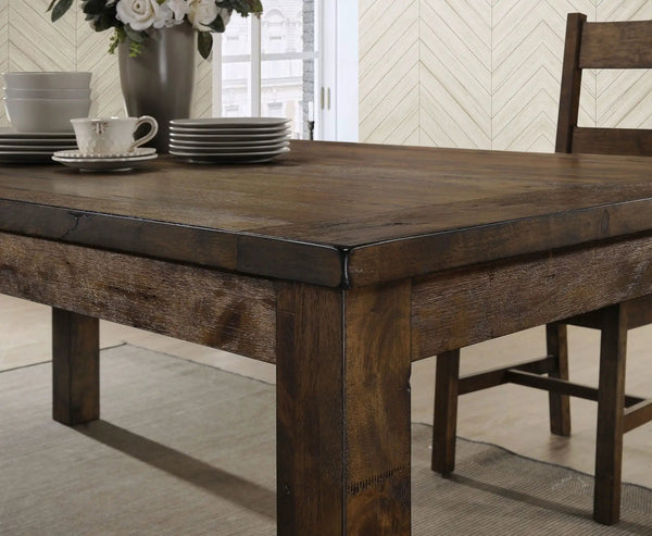 Coleman 9-piece Rectangular Dining Set Rustic Golden Brown, photo 2 of 7