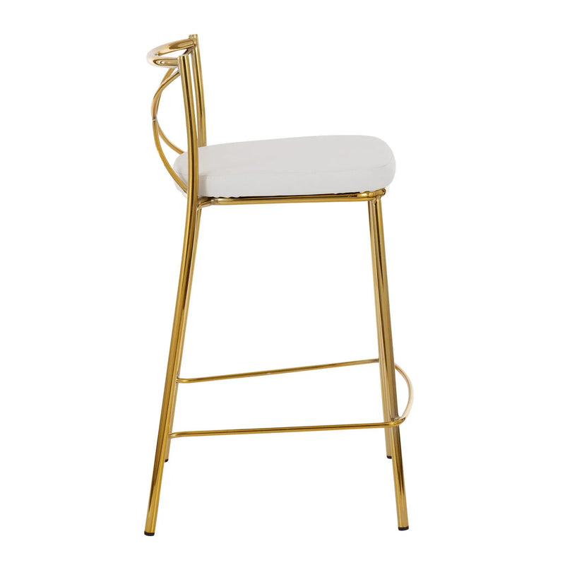 Modern Charlotte - Contemporary Fixed Height Counter Stool (Set of 2) by HouseOfZazla