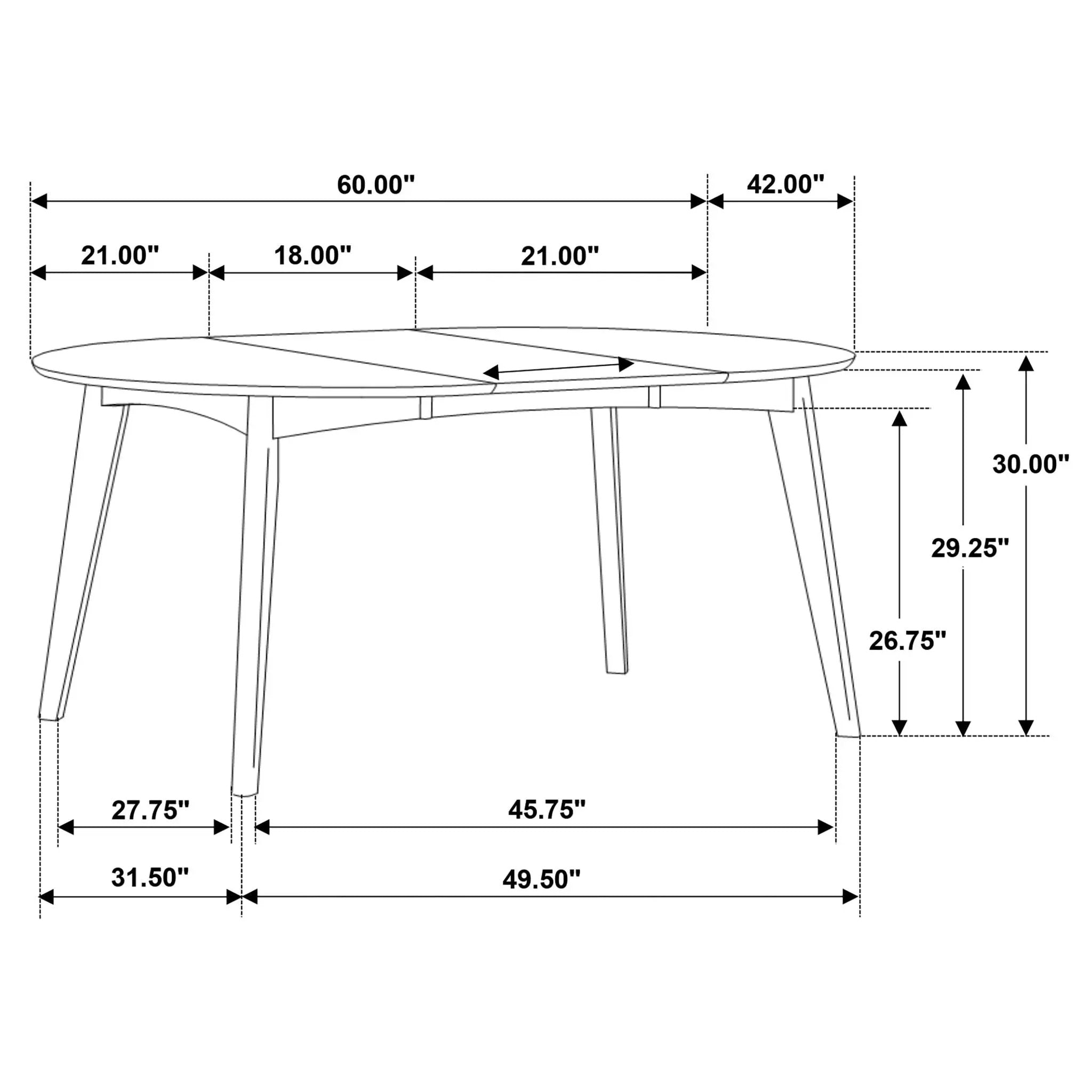 Thomson - Oval Dining Table With Removable Leaf - Walnut by HouseOfZazla