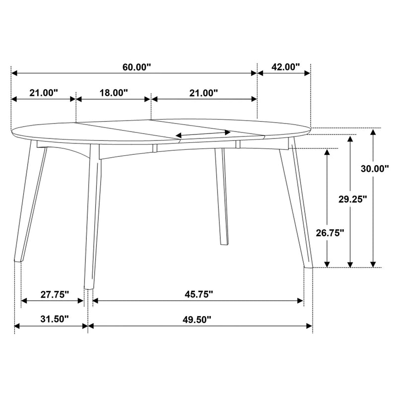 Thomson - Oval Dining Table With Removable Leaf - Walnut by HouseOfZazla