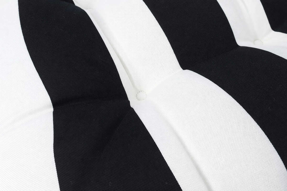 Outdoor Chair Cushions Set of 8 - Black/White Striped, photo 10 of 10