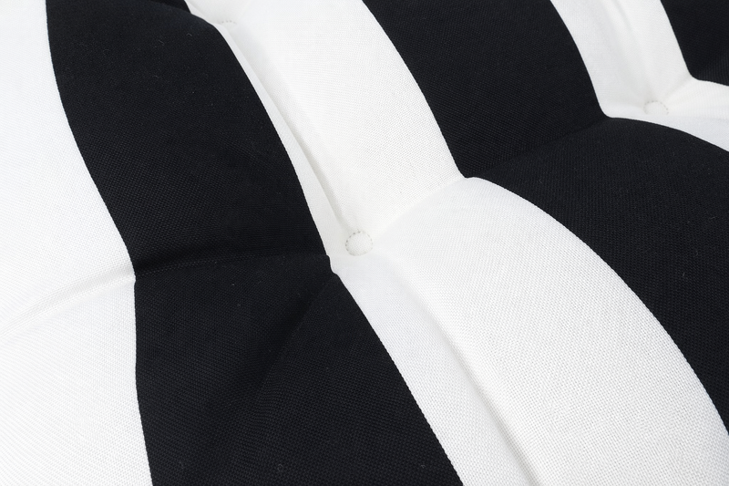Outdoor Chair Cushions Set of 8 - Black/White Striped, photo 10 of 10