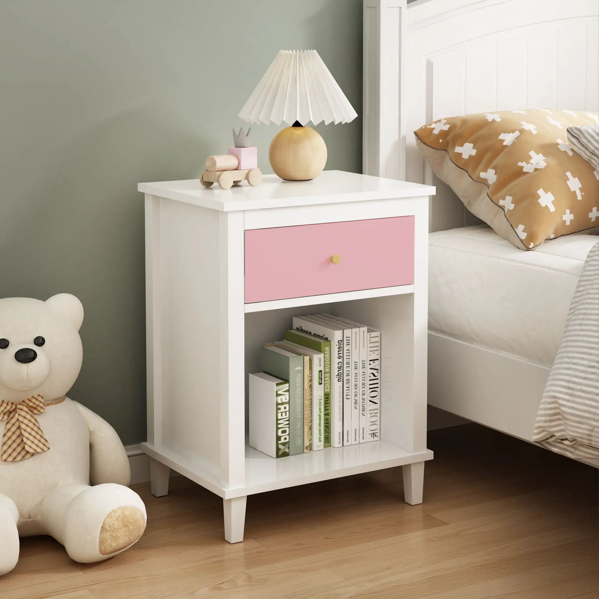Nightstand With 1 Drawer 1 Shelf by Unique Piece Furniture