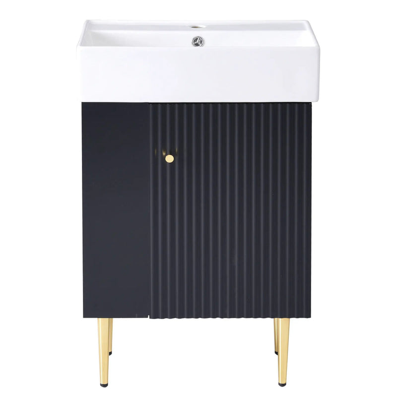 Bathroom Vanity, Combo Cabinet, Bathroom Storage Cabinet, Single Ceramic Sink by Unique Piece Furniture