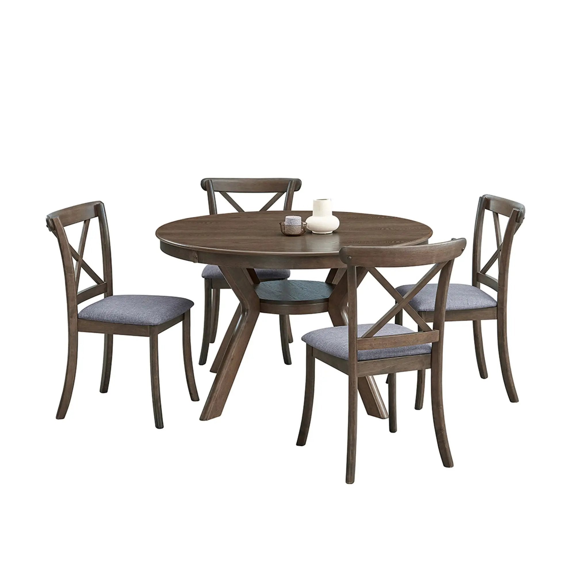 47.24'' Round Rubber Wood Dining Table by HouseOfZazla