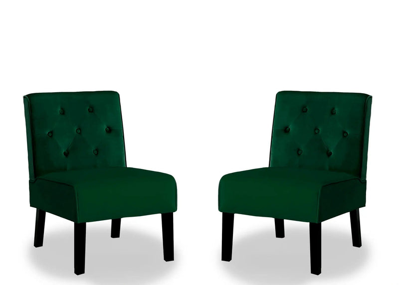 Reese - Living Room Armless Button Tufted Pattern Accent Chair (Set of 2) by Unique Piece Furniture