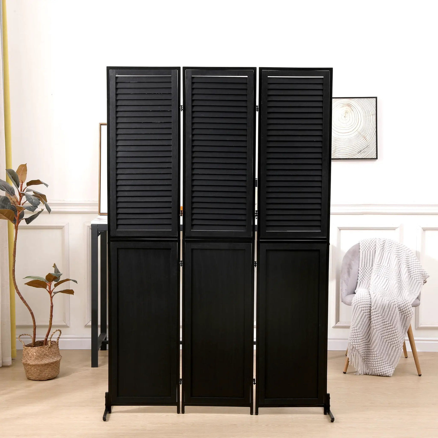 Rustic 3 Panel Room Dividers And Folding Privacy Screen by Unique Piece Furniture