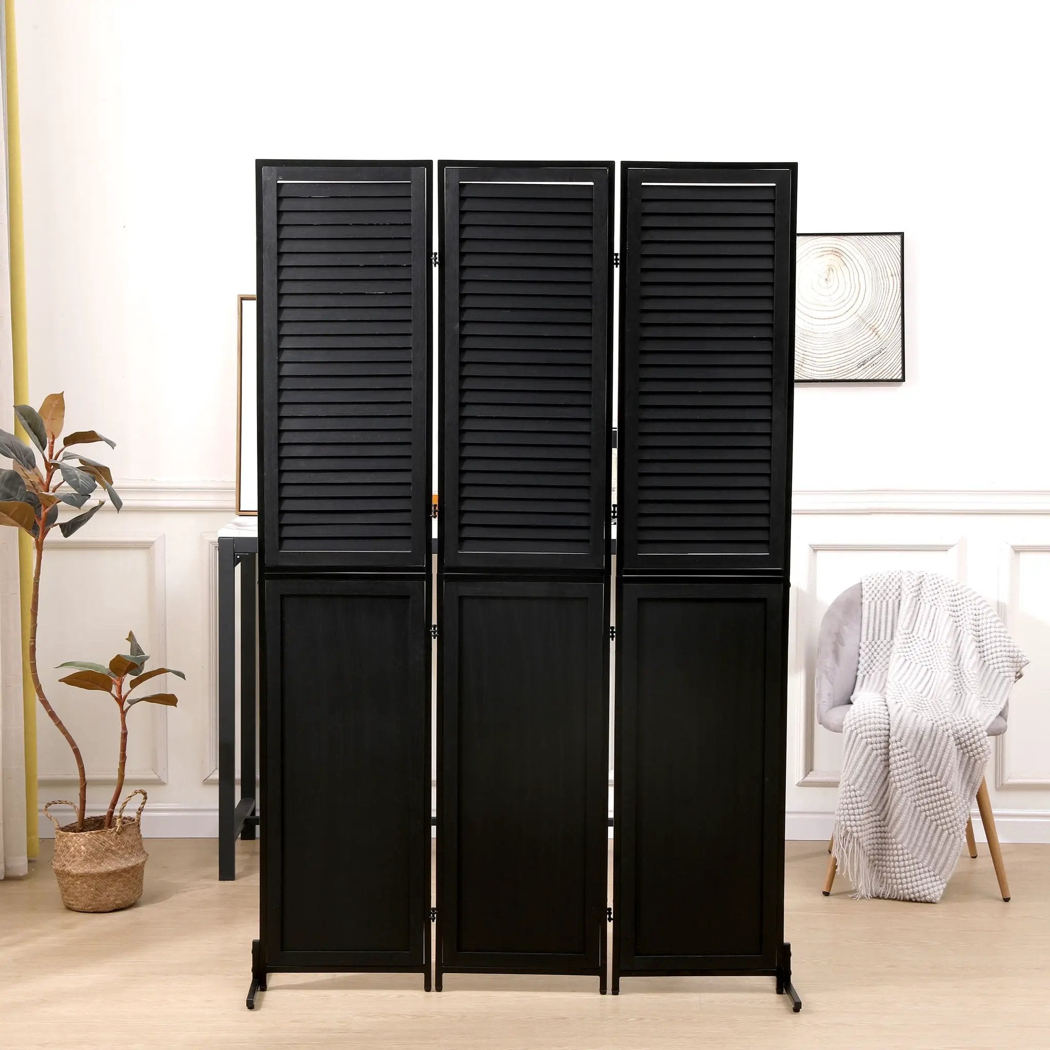 Rustic 3 Panel Room Dividers And Folding Privacy Screen by Unique Piece Furniture
