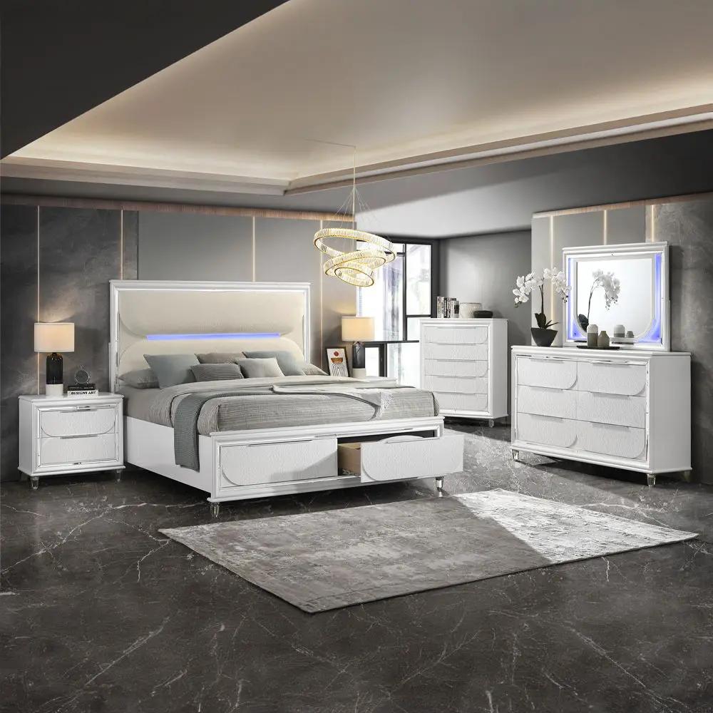 Tarian - Bed With LED & Storage by Unique Piece Furniture