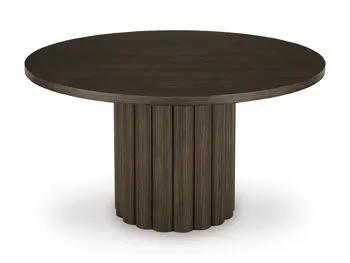 Radkin - Round Dining Room Table - Burnished Brown