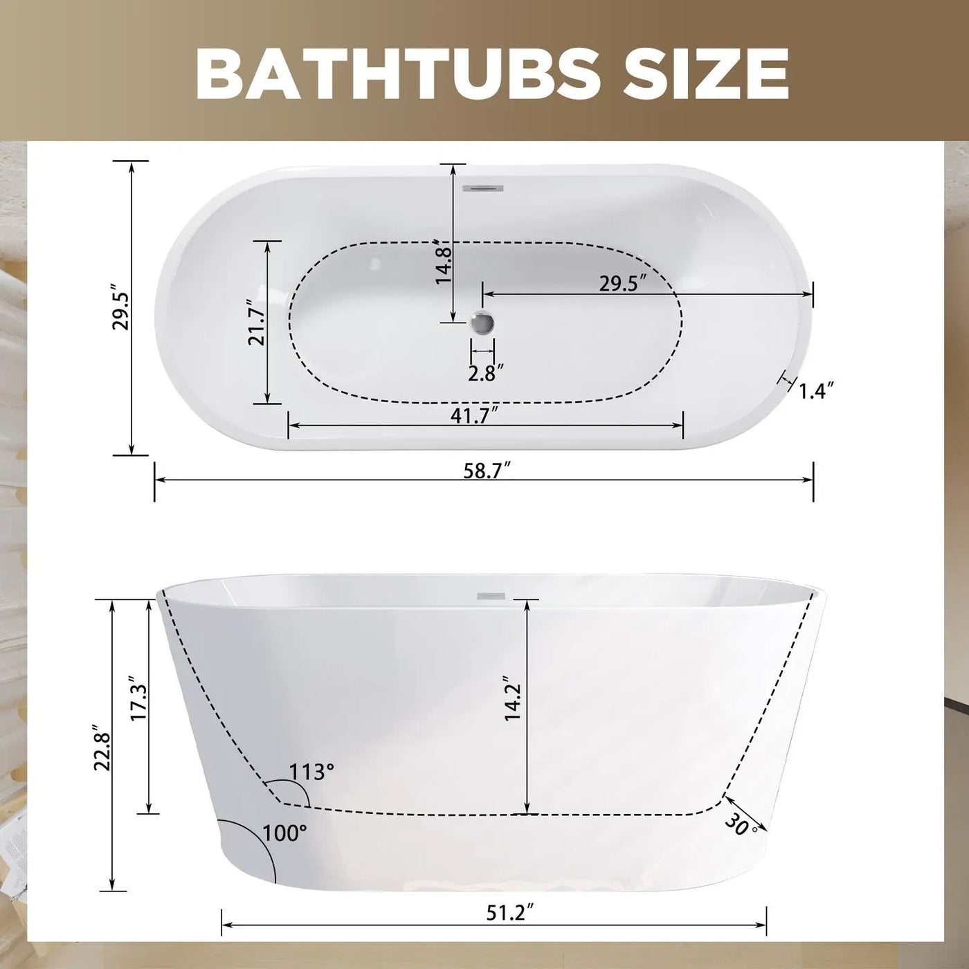 Glossy Freestanding Bathtub With Toe Tap Drain by HouseOfZazla