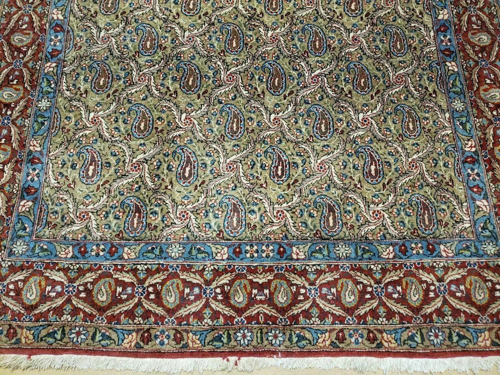 4' X 7' Handmade Turkish Wool Rug Paisley Hand Knotted Flowers One Of A Kind by Jewel Rugs