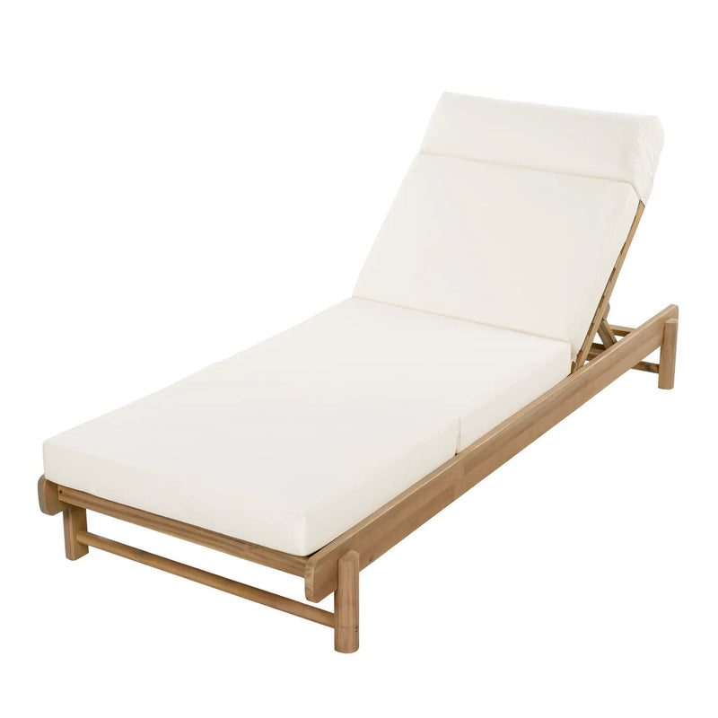 Light Teak Acacia Wood Chaise Lounge Set by HouseOfZazla