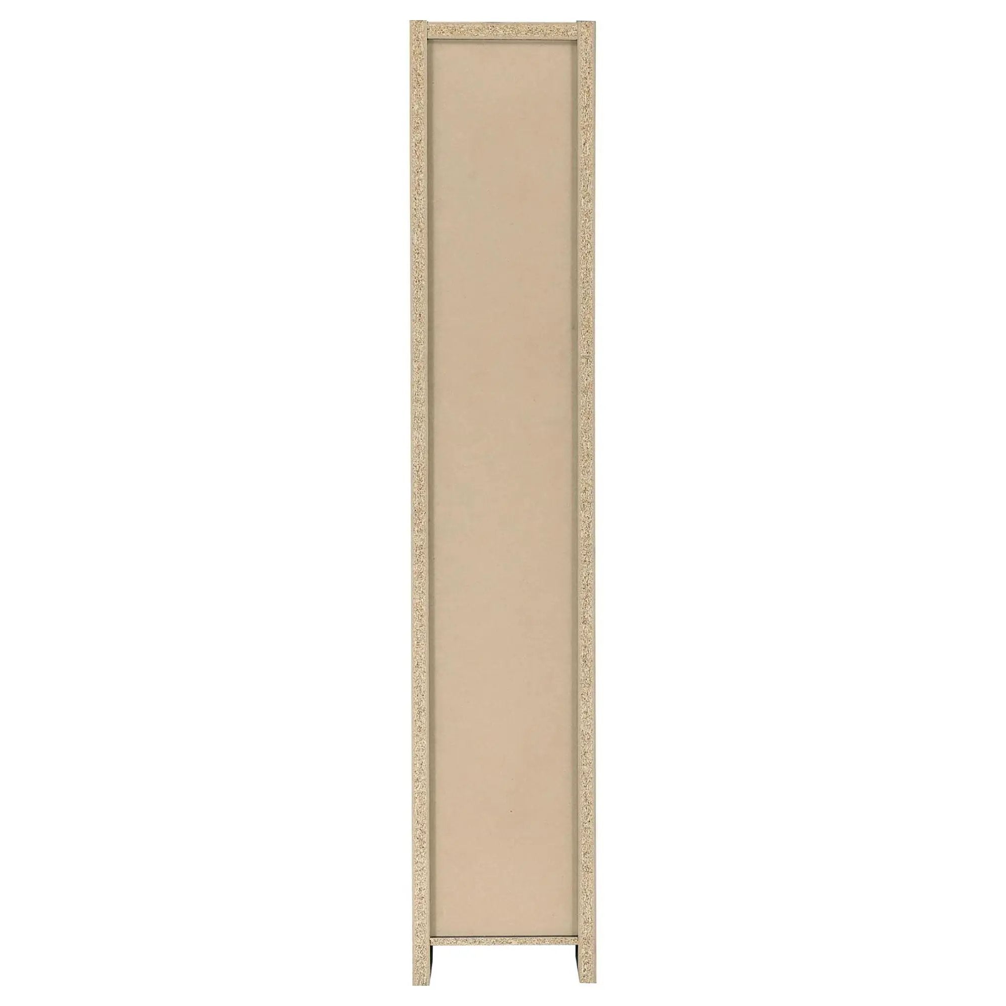 Rectangular Bookcase Tall Slim Storage With 9 Shelves - Brown