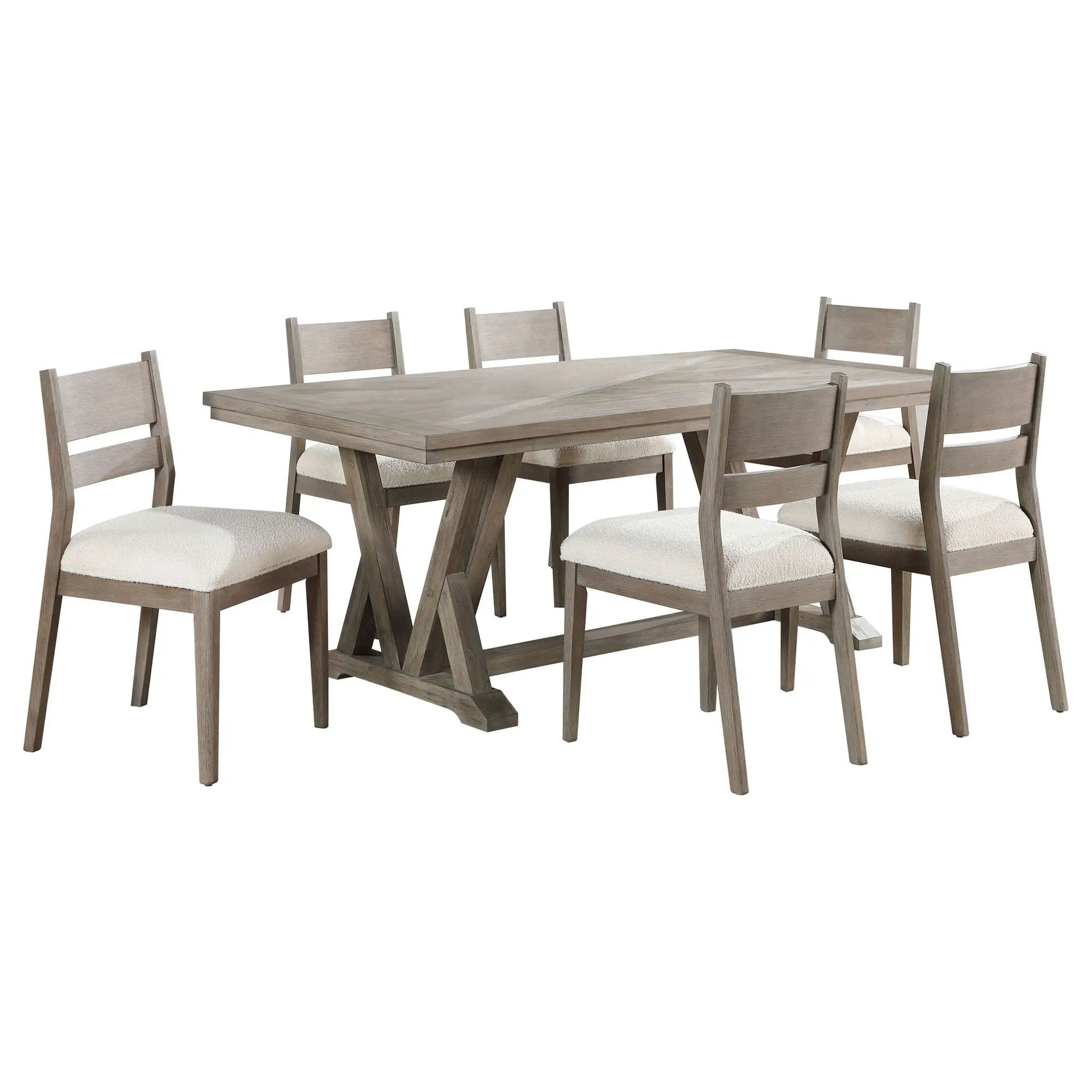 Cornelia 7-piece Rectangular Dining Table Set Coastal Grey by Unique Piece Furniture