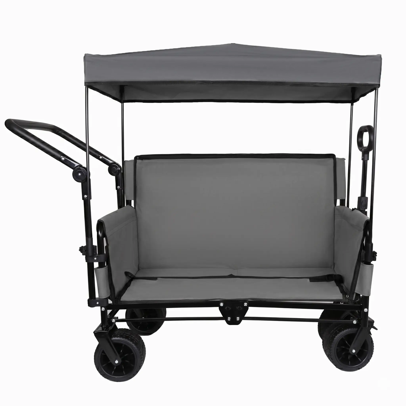 3-in-1 Folding Wagon Cart with Bench Seat, Canopy & Storage by HouseOfZazla