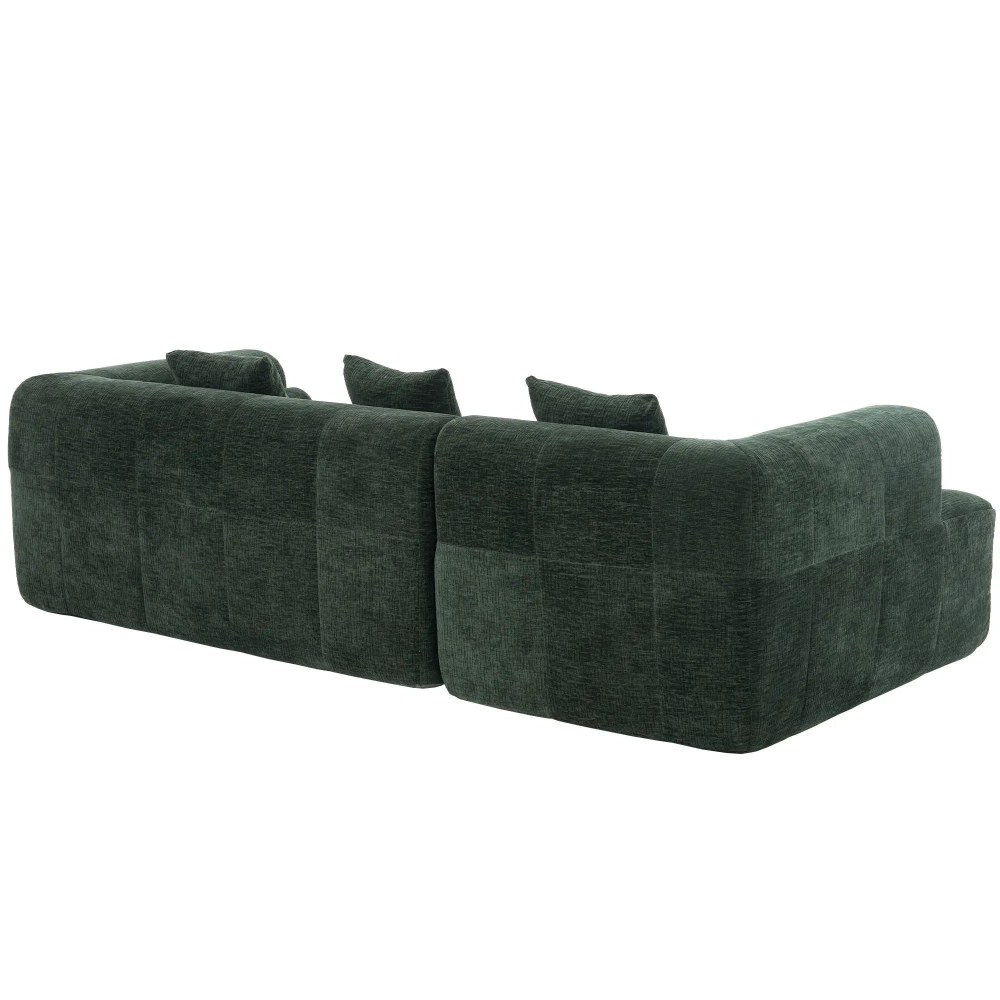 Sectional Free Combined Sofa With 2 Side Pockets by HouseOfZazla