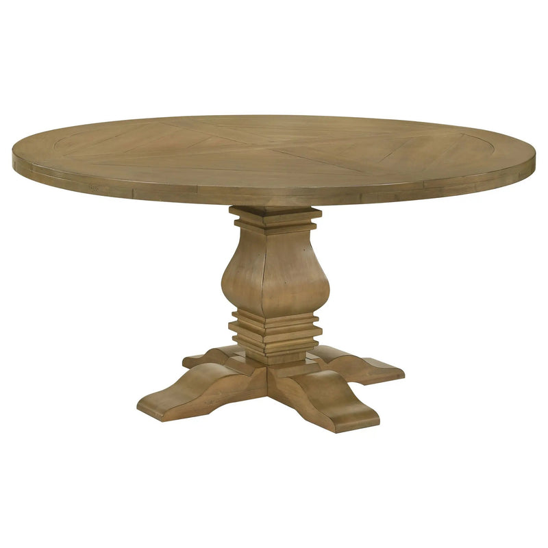 Florence 7-piece Round Dining Table Set Rustic Honey by Unique Piece Furniture