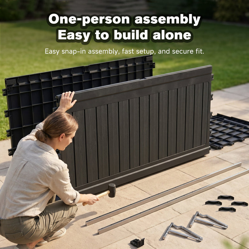 260 Gallon Large Outdoor Storage XXL Deck Box by HouseOfZazla