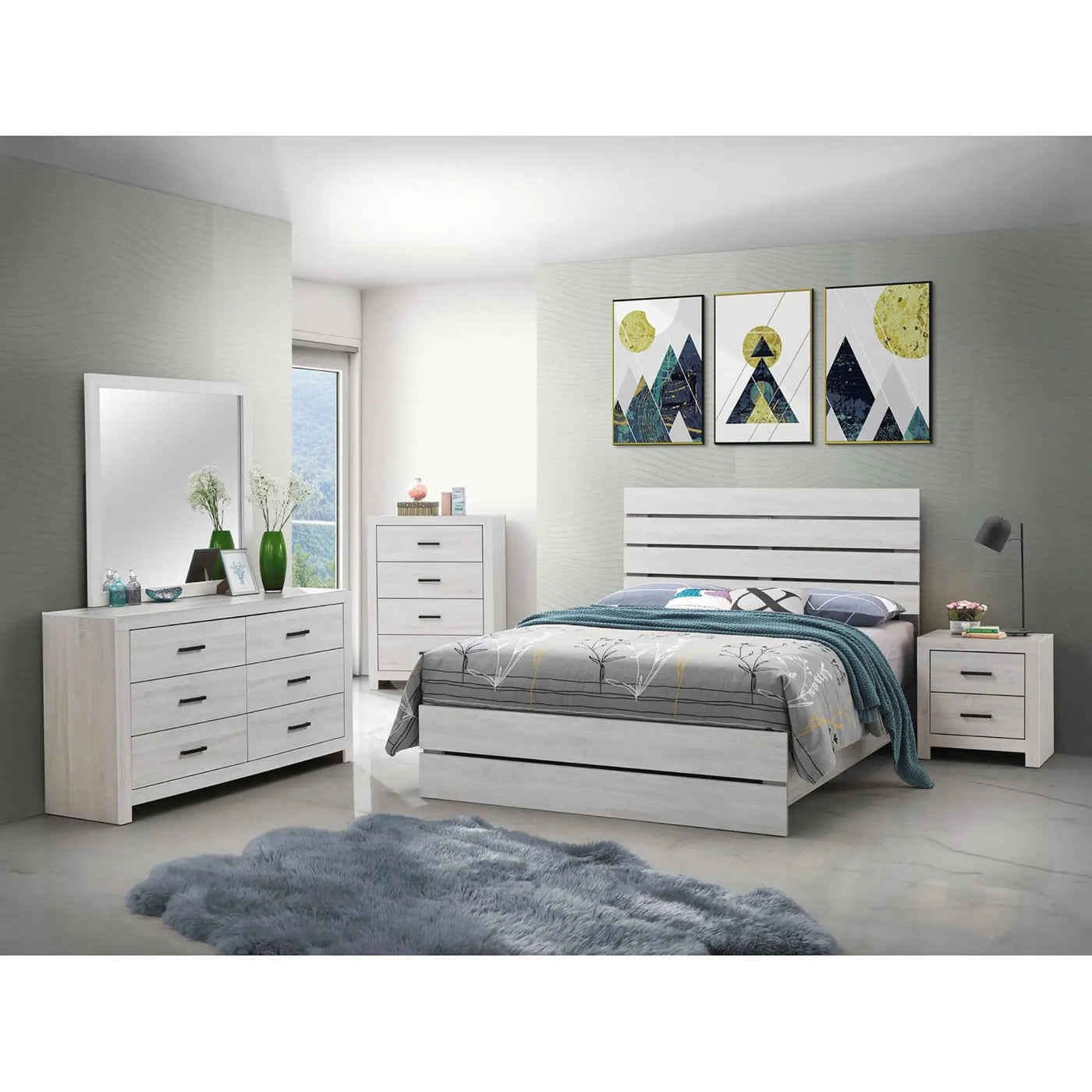 Slatted Headboard Panel Bed by HouseOfZazla