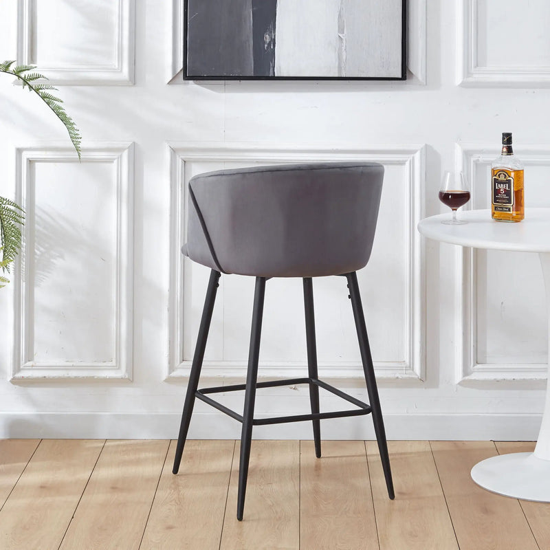 Counter Height Bar Stool Metal Legs (Set of 2) by HouseOfZazla