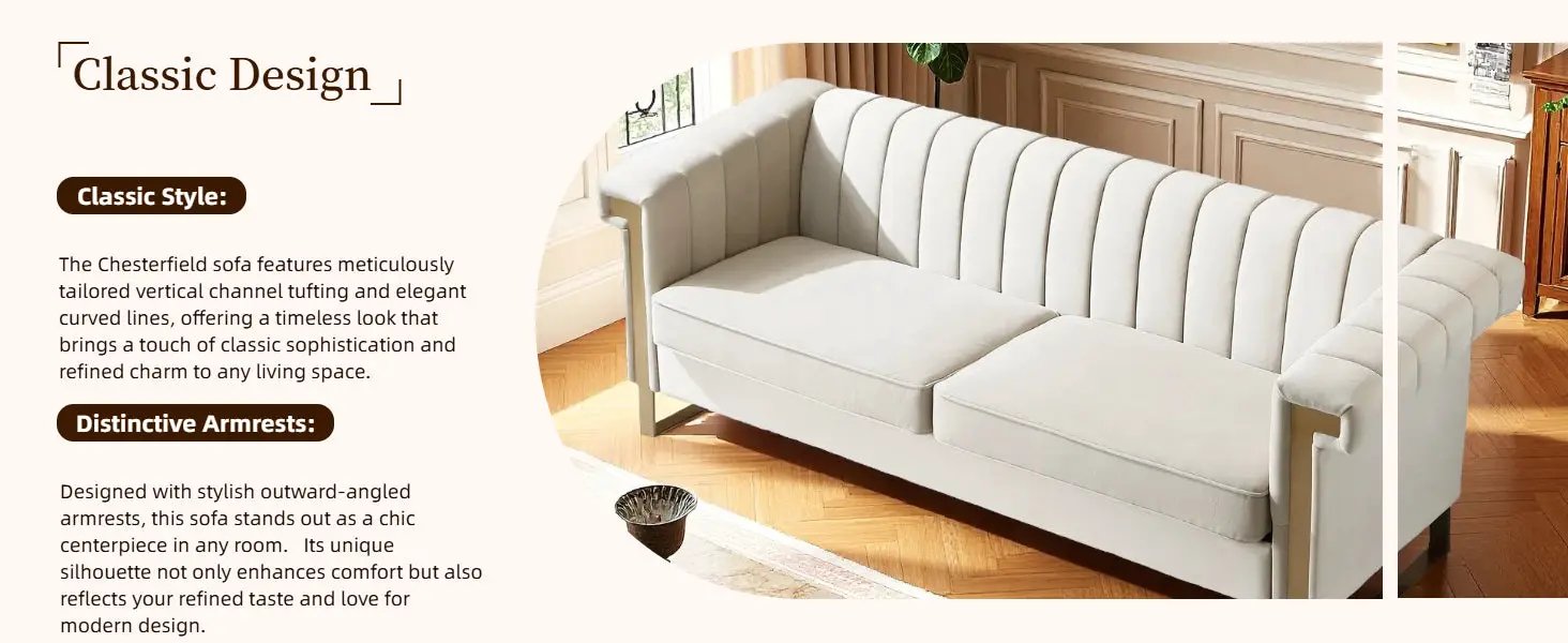 FX-P81-CW2 Modern Velvet Sofa by HouseOfZazla