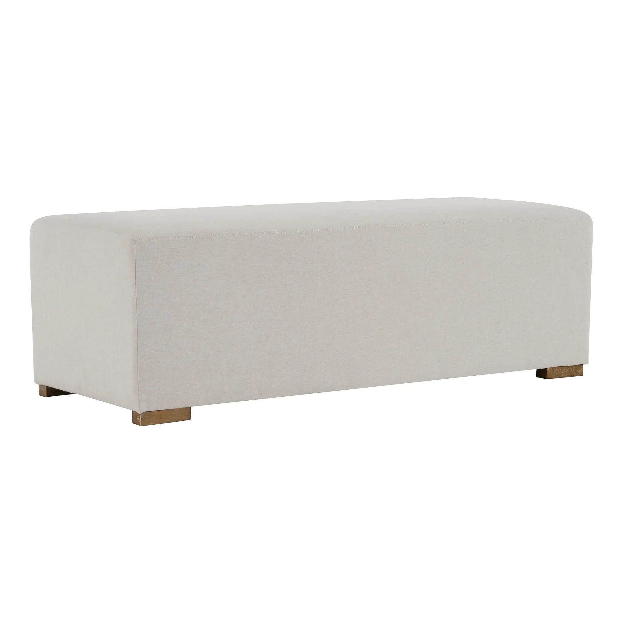 Simple Long Ottoman For Living Room - White by HouseOfZazla