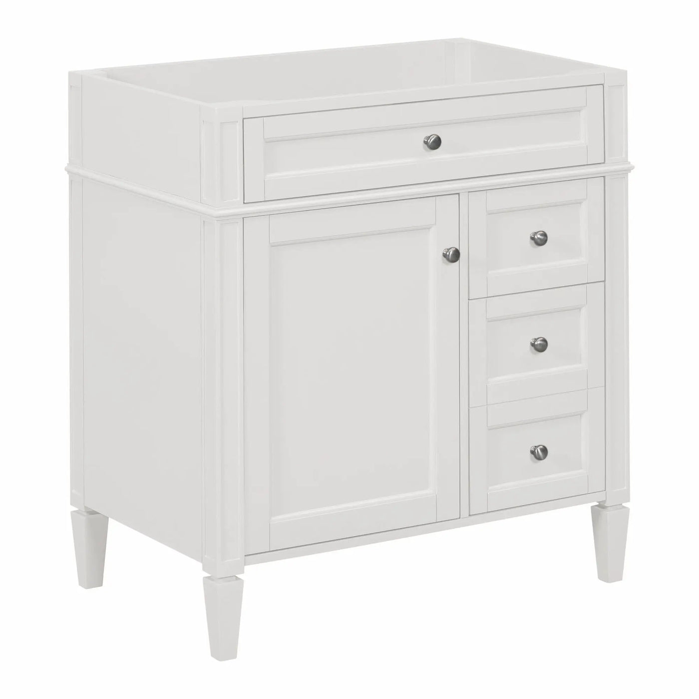 Bathroom Vanity With 2 Drawers And Tip-Out Drawer, Storage Cabinet by Unique Piece Furniture
